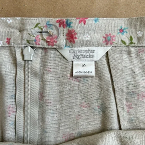 Vintage Y2K Christopher & Banks Cottage Floral Maxi Skirt Size 10 - Picture 7 of 8